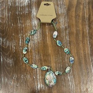 Coldwater Creek Iridescent Shell Necklace